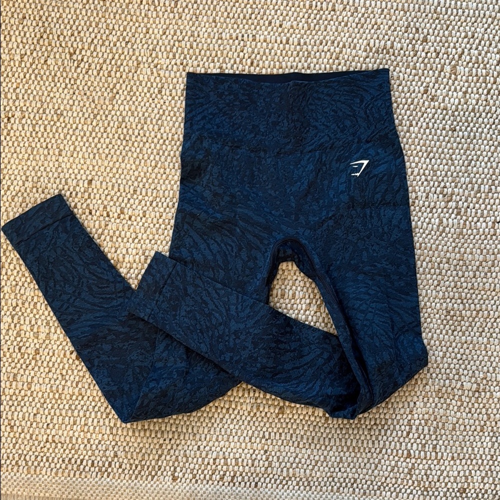 Gymshark Blue Tiger Compression Leggings